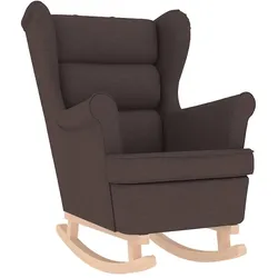 vidaXL Schaukelsessel Dunkelbraun 74x90x102 cm Stoff
