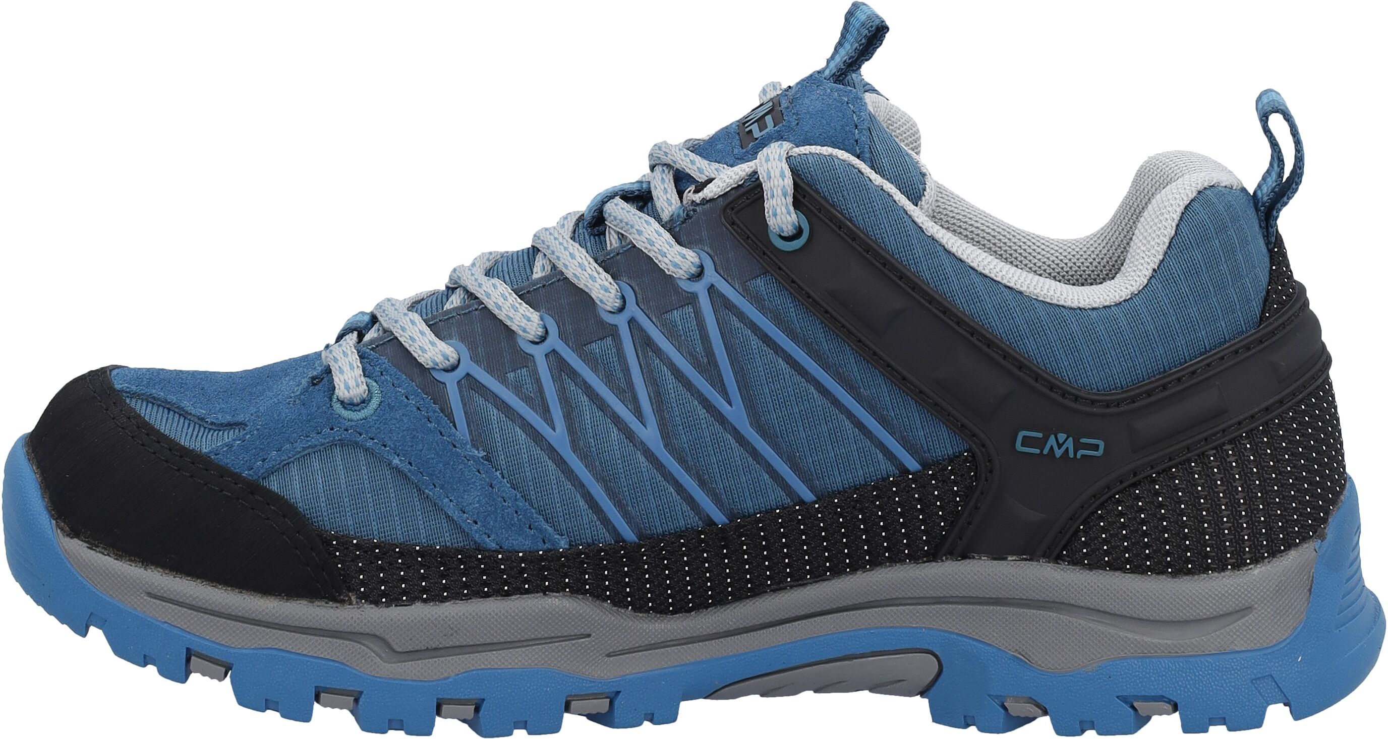 Wanderschuh CMP "KIDS RIGEL LOW WP TREKKING SHOES", Mädchen, Gr. 29, Synthetik, blau (ocean), Leder, Synthetik, Schuhe Wanderschuh, wasserdicht ocean 29, Synthetik