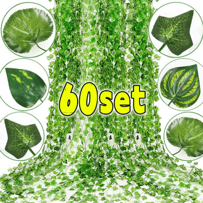 Inspire Picks EverGreen Artificial Ivy Garland Realistic Hanging Vine Decor For Home & Events sweet Potato 10m (5 String)