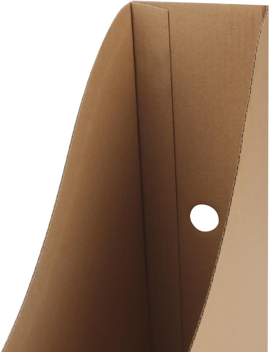 VT Goods Tijdschriftenhouder - Bruin - Kartonnen tijdschriftenrek voor kantoor en studeerkamer