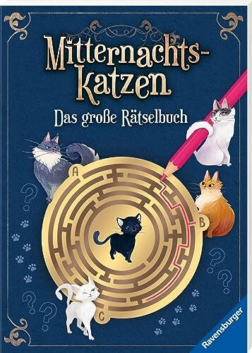 Elena Bruns - Ravensburger Mitternachtskatzen: Das große Rätselbuch Vielfältige Rätsel und Knobeleien für Katzenfans - Sudoku, Logicals, Labyrinthe, Worträtsel, Sprachrätsel, Gedächtnisrätsel uvm. - Preis vom 30.09.2026 22:30:23 h