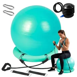 Relaxdays Gymnastikball Set Türkis