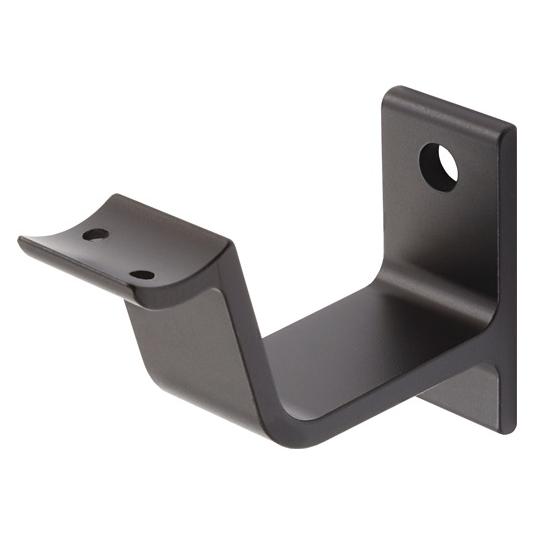 Hermeta Handlaufträger 3553 Aluminium schwarz eloxiert gewölbte Auflage (Aluminium) (3553-18E)