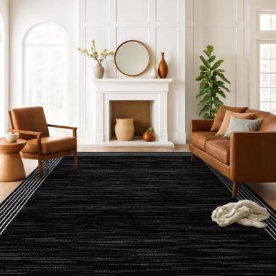 World Rug Gallery Modern Geometric Border Area Rug