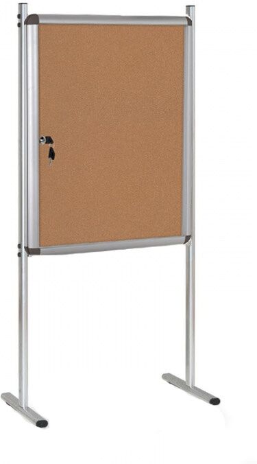 B2B Partner Interne Informationstafel auf Ständer, 720 x 980 mm, Kork, beidseitig