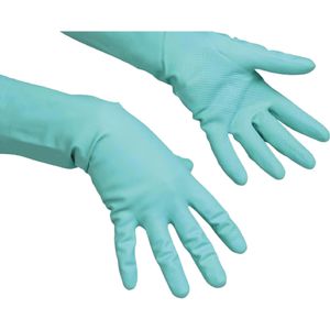Vileda-Professional Chemikalienschutzhandschuhe Multipurpose, Typ B, aus Latex, lange Stulpe, Größe 10 / XL, grün