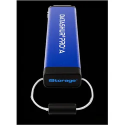 iStorage datAshur PRO+A 256-bit 128GB (128 GB, USB-A), USB Stick, Blau, Schwarz