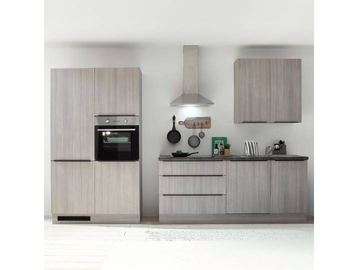 Küchenzeile Erlia 320 cm 320 x 240 x 60cm Holz/Beige Elektrogeräte Basic
