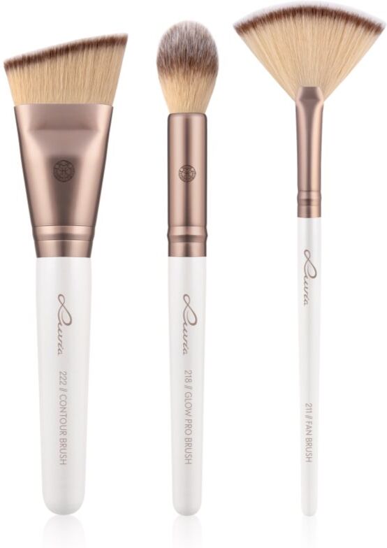Luvia Cosmetics Highlight & Contour Set kit de pinceaux avec étui