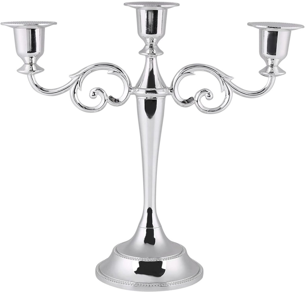 Dailygoods 3-armige metalen kandelaar in Europese retro stijl voor kaarsen