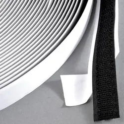 Hakenband selbstklebend auf Rolle mit 25 m 20 mm | schwarz, Nylon, Polyester
