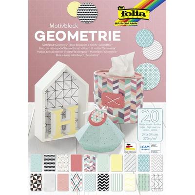 Folia Motivblock GEOMETRIE 24x34cm, 20 Blatt