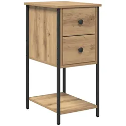 vidaXL Nachttisch Eiche handwerklich 32 x 42 x 70 cm Holzwerkstoff