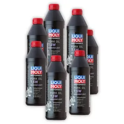 7x Motorbike Fork Oil 7,5W medium/light LIQUI MOLY 2719 Motorrad Gabelöl Öl 1 Liter