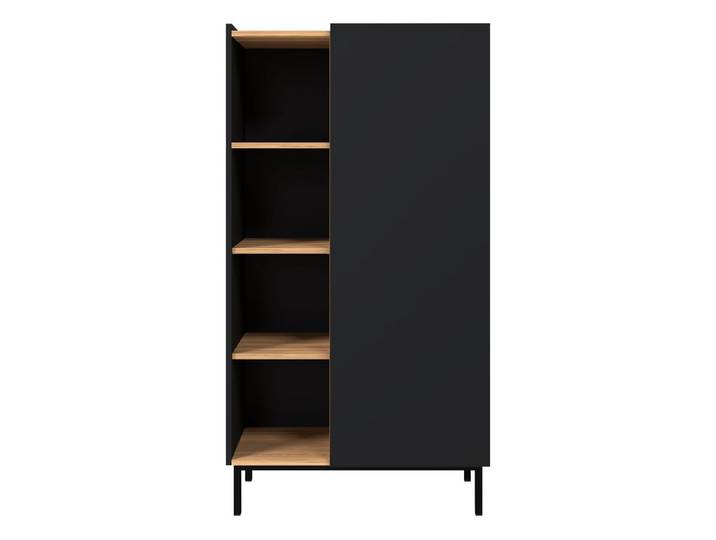 MIRJAN24 Regal System 77, mit zwei Drehtüren, 74x44x140 cm