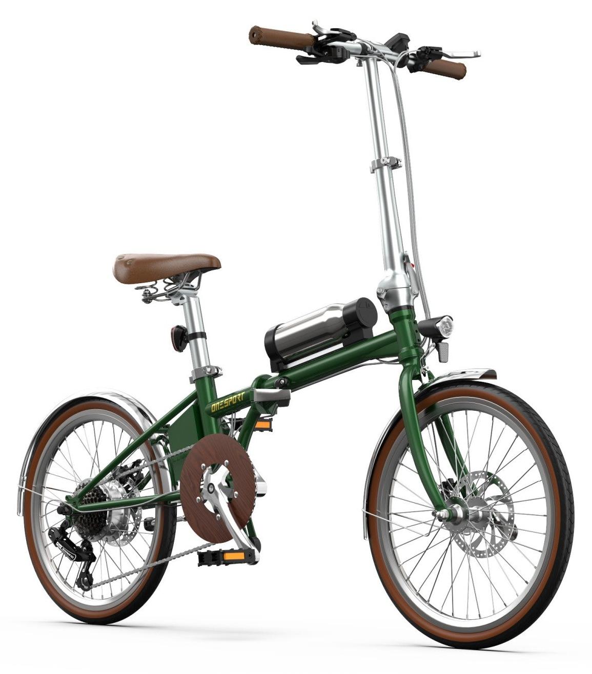 E-Bike ONESPORT OT02 PRO - Motor 250W Batterie 36V5.2AH 20 Zoll Reifen Mechanische Scheibenbremsen - Grün