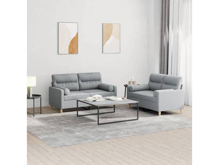 Ensemble de canapés Gris Clair en Tissu Modèle 12
