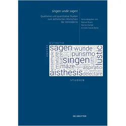singen und sagen, Fachbücher von Universität Tübingen, Marion Darilek, Annette Gerok-Reiter, Manuel Braun