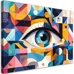 LEINWANDBILD Buntes abstraktes Auge 60x40cm