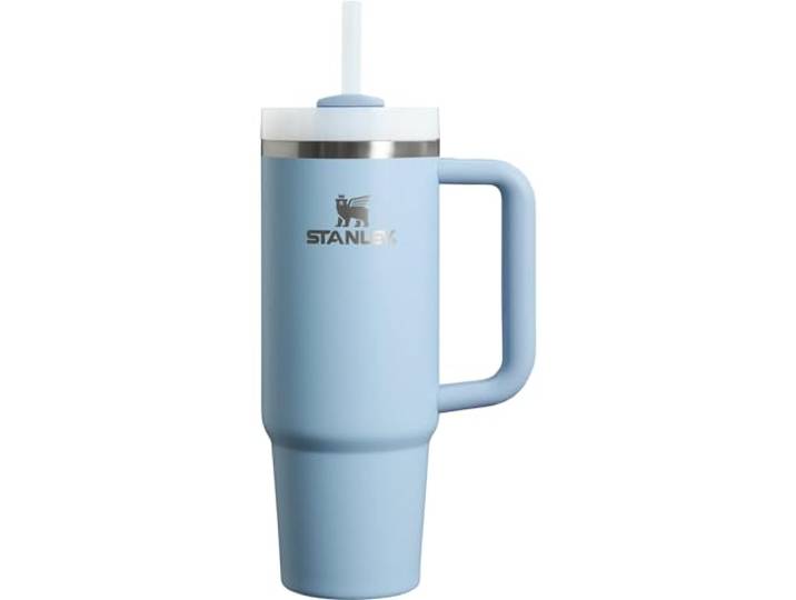 STANLEY Quencher H2.0 FlowState Trinkbecher, vakuumisoliert, aus Edelstahl mit Deckel und Trinkhalm, für Wasser, Eistee oder Kaffee (Heather, 1,2 Liter)