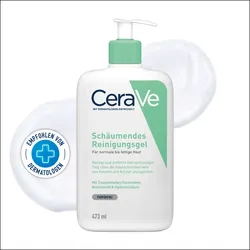 CeraVe Schäumendes Reinigungsgel für Gesicht und Körper: Für normale bis fettige Haut 473 ml