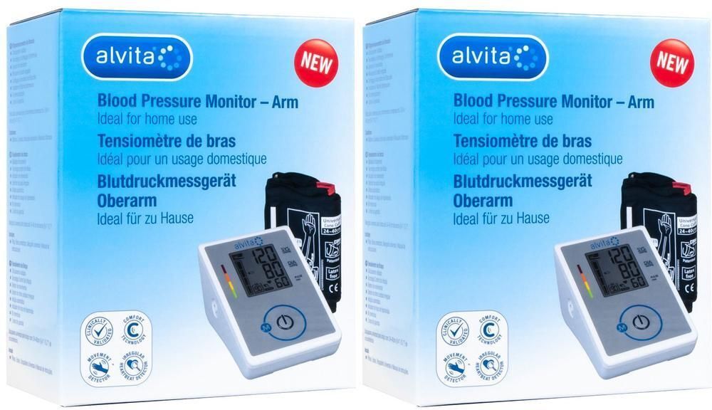 Alvita Blutdruckmessgerät Oberarm 2x 2x1 St