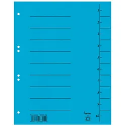 bene Trennblätter DIN A4 210 g/m2 blau