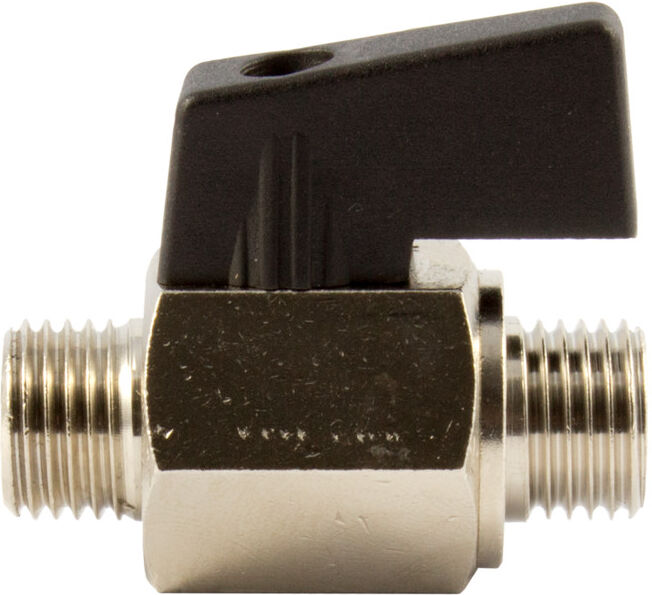 Riegler Mini-vanne à bille, surface lisse, MS nickelé, G 1/2 AG, DN 10 (375.53)