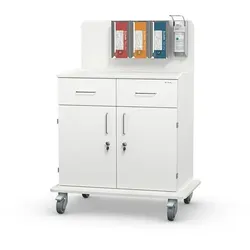 Transportwagen MULTICART Arbeitswagen Duo M132-V1 mit zwei abschließbaren Türen, zwei Schubladen