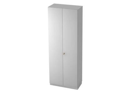 Garderobenschrank, 2 Ablagen, B 800 x T 420 mm, lichtgrau