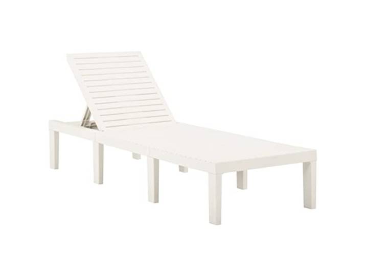 vidaXL Ligbed kunststof wit