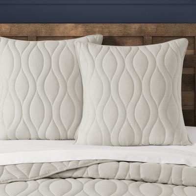 Cove Euro Quilted Sham by Salt Life in Grey (Size ONE SIZE)