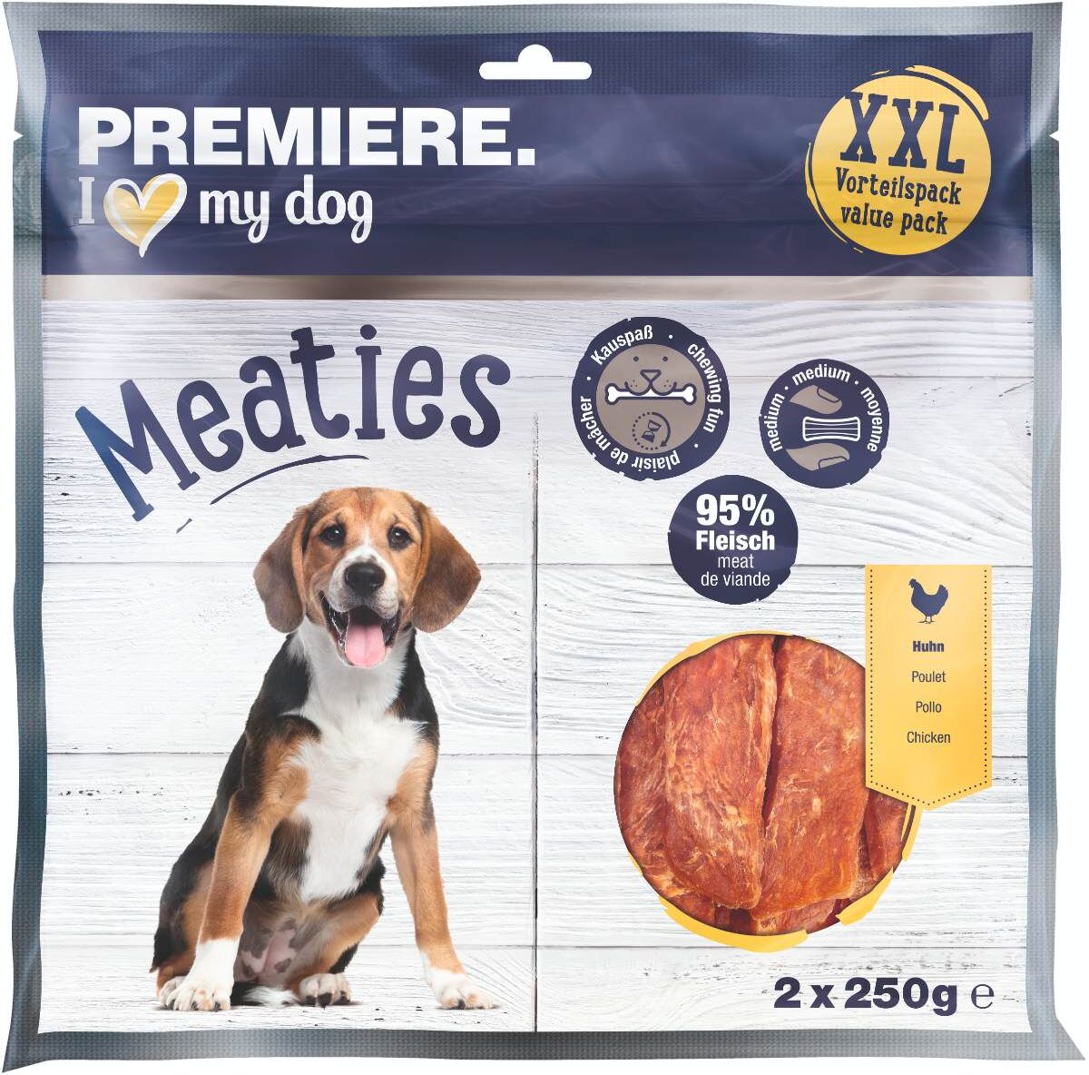 Premiere Snack Dog Meaties 2X250G POLLO