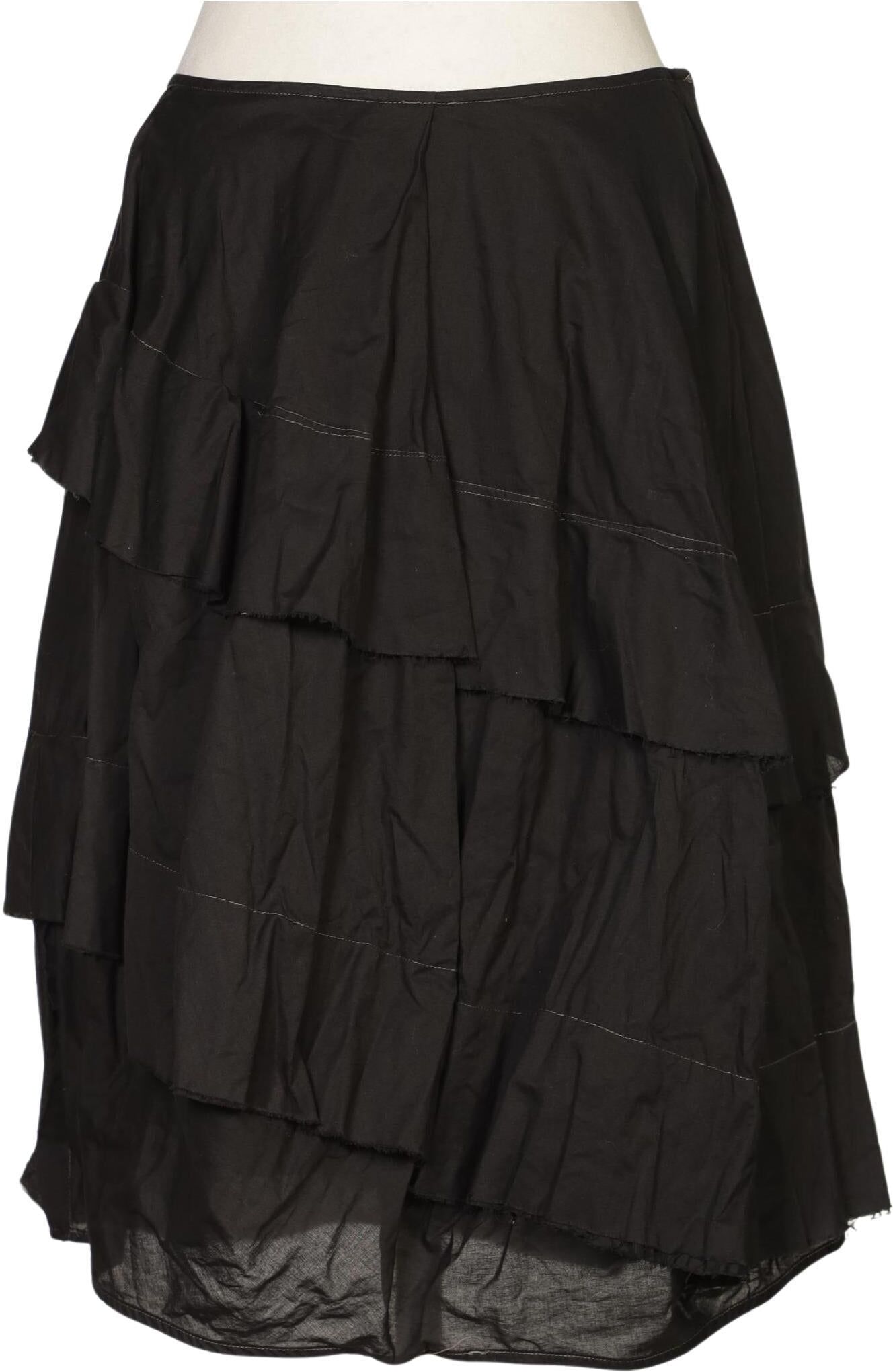 Rundholz Damen Rock, Schwarz, Gr. S, Baumwolle - Second Hand