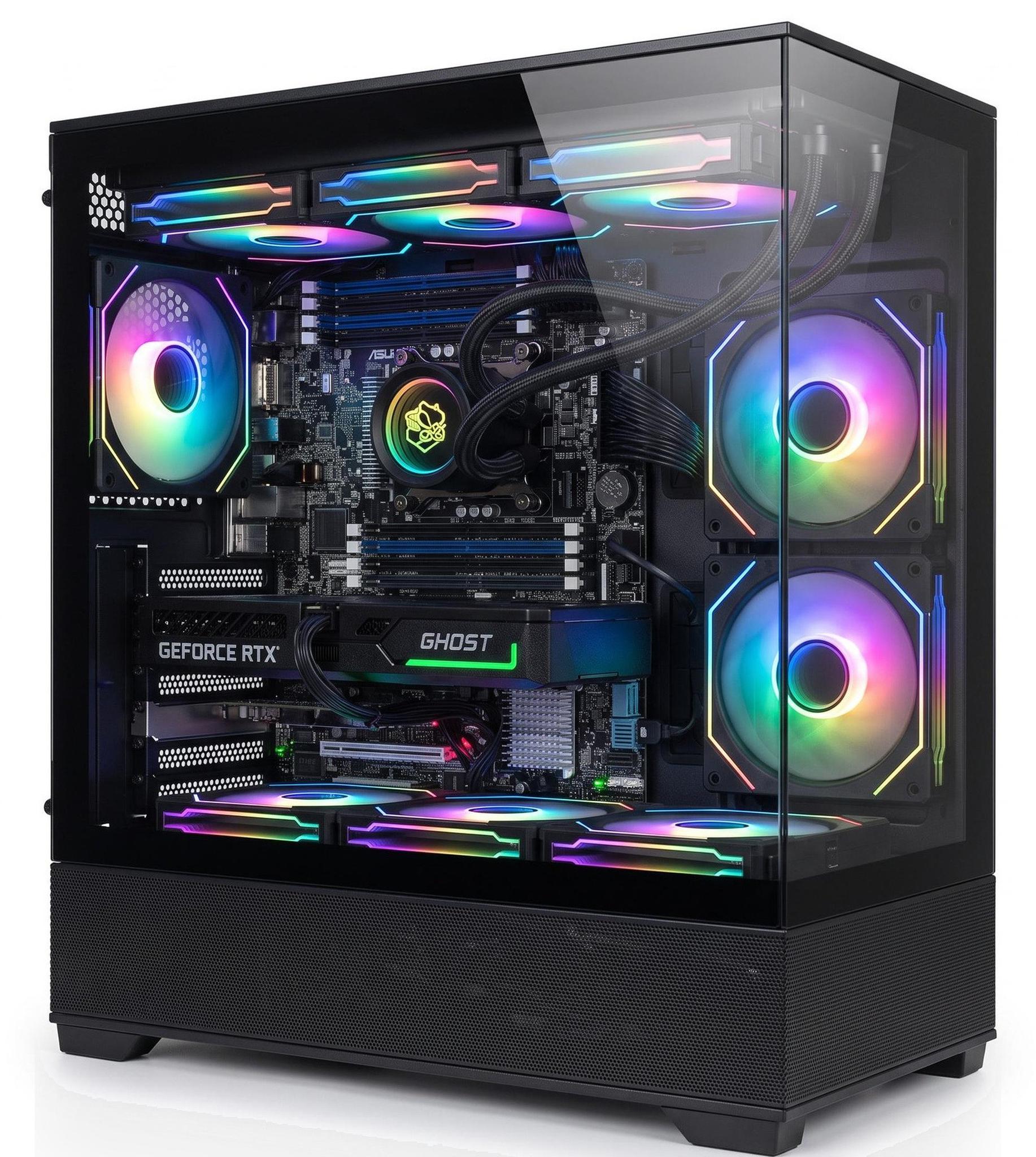 Broonbee Gaming PC S-I9 Schwarz | Intel Xeon 12-Kern | RTX 5060 | 32GB RAM | 500GB SSD | Windows 11 Pro