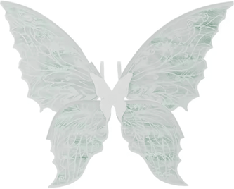 Inspire Curations Sparkling Organza Fairy Wings Butterfly Angel Costume Dress Up Prop white