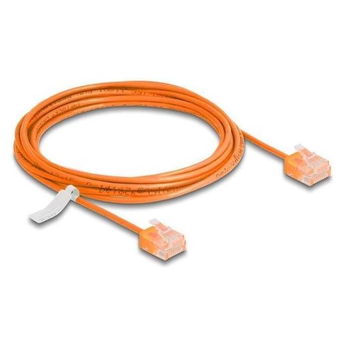 Delock RJ45 Netzwerkkabel Cat.6 UTP Ultra Slim 3 m orange mi (UTP, CAT6, 3 m) (80857)