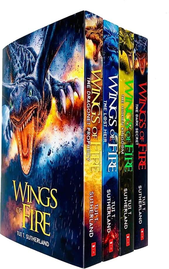 Wings of Fire Series by Tui T. Sutherland 4 Books Collection Set - Ages 8-12 - Paperback Scholastic