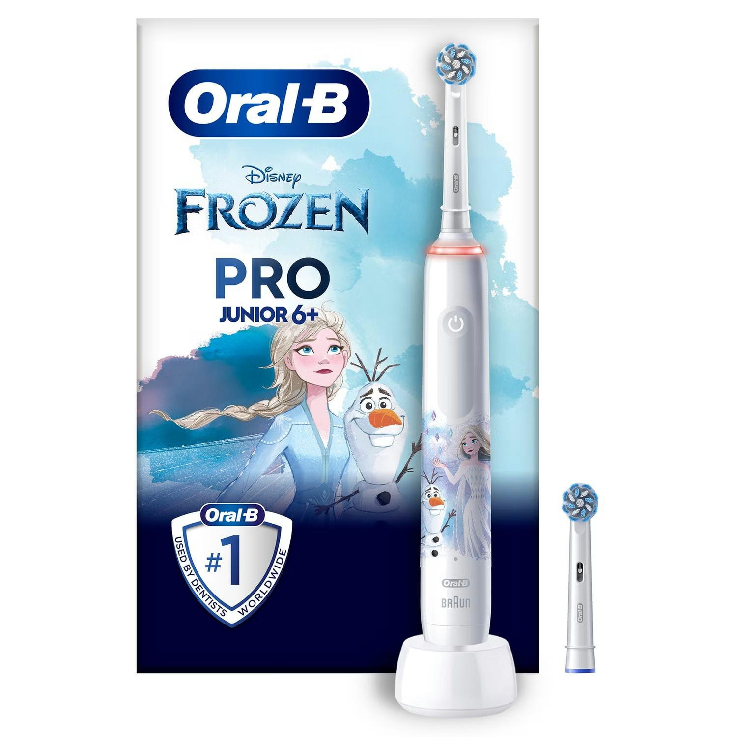 Oral-B Junior Pro Frozen Elektrische Zahnbürste für Kinder ab 6 Jahren weiß 774724