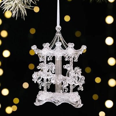 Inspire Essentials Transparent Acrylic Angel Christmas Tree Hanging Ornament Decor 4