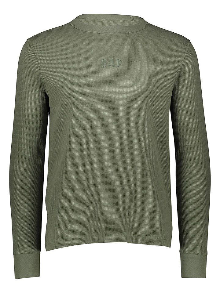 GAP Longsleeve in Oliv - S