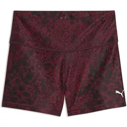 Puma, Damen, Sporthose, W Tropical Speed Short Tight 3" - AOP (M), Rot