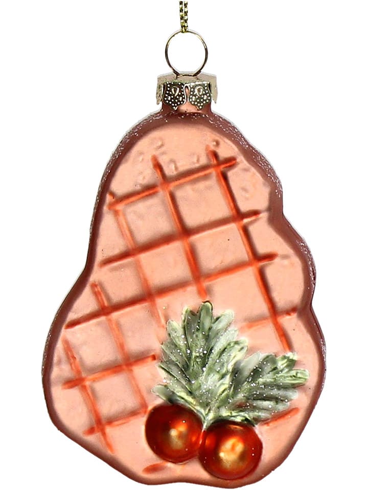 Kersten Christbaumkugel ''Grilled Meat'' in Hellbraun - (H)9 cm - onesize