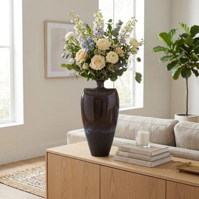 Sagebrook Home Neader Stoneware Vase, Elegant Matte Finish, Novelty, Stoneware, Ombre, Perfect for Any Room