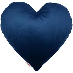 HERZKISSEN Samt&Sonders admiral-blau 35x32 cm