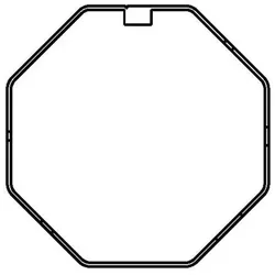 Rademacher 92601698 Achtkantstahlwelle SW60, verzinkt 6m 4040-6 Deltadore  - 5 Stück