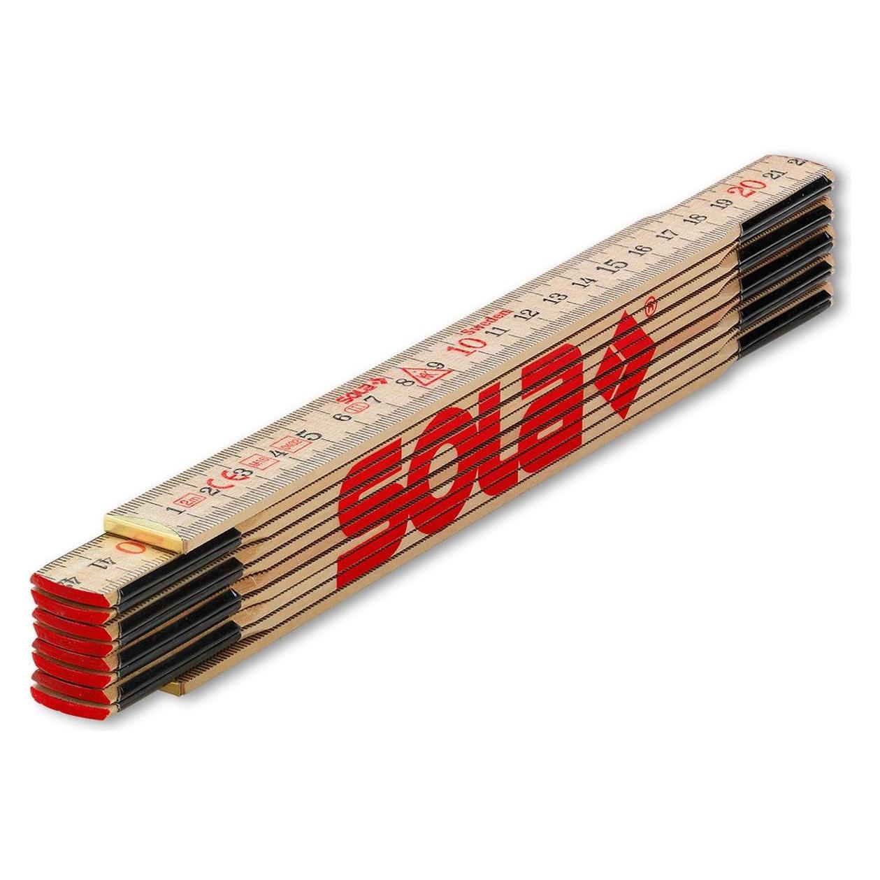 Sola 53010201 H59-2-10 H2/10 Zollstock (Gliedermassstab) Holz 2m - 10-teilig (2 m) (53010201)