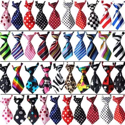 Uplift Picks Adjustable Pet Bow Tie Set Colorful Grooming Accessories For Dogs And Cats printed Colors 50 Pcs