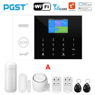 Smart Home Security System, Tuya GSM WiFi Alarm With Alexa Integration Wireless Alarm a
