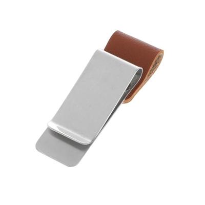 Retro Leather Pen Loop With Metal Security Clip Vintage Journal Pencil Holder & Bookmark For Premium Notebooks brown